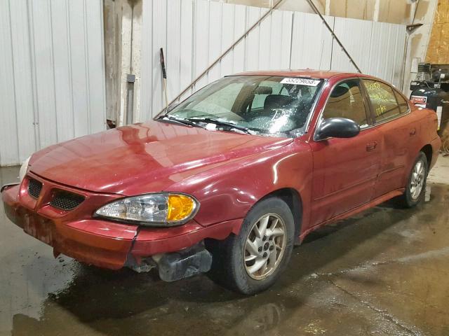 1G2NE52F54M584839 - 2004 PONTIAC GRAND AM S RED photo 2