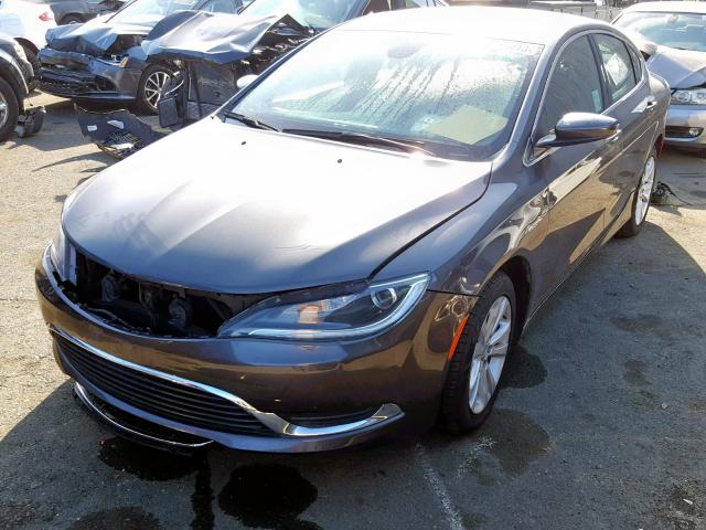 1C3CCCABXFN681788 - 2015 CHRYSLER 200 LIMITE GRAY photo 2