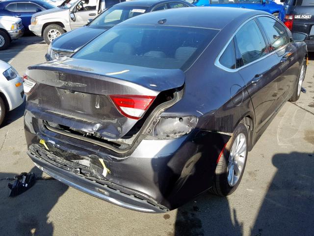 1C3CCCABXFN681788 - 2015 CHRYSLER 200 LIMITE GRAY photo 4