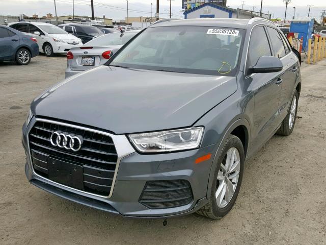 WA1HCCFSXHR001453 - 2017 AUDI Q3 PREMIUM GRAY photo 2