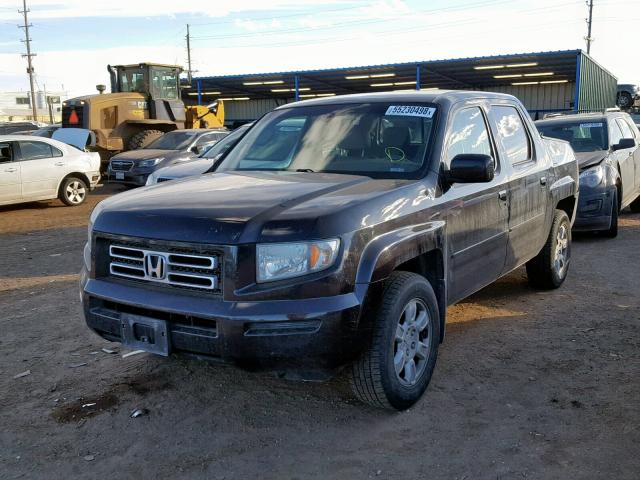 2HJYK16566H530866 - 2006 HONDA RIDGELINE BLACK photo 2