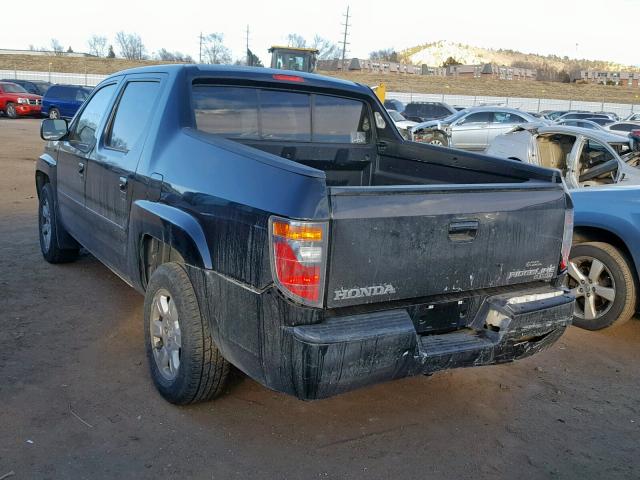 2HJYK16566H530866 - 2006 HONDA RIDGELINE BLACK photo 3