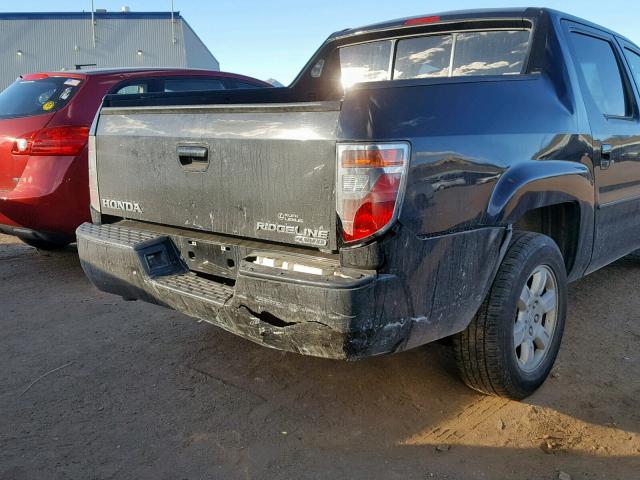 2HJYK16566H530866 - 2006 HONDA RIDGELINE BLACK photo 9