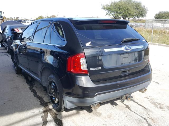 2FMDK3KC8BBB25961 - 2011 FORD EDGE LIMIT BLACK photo 3