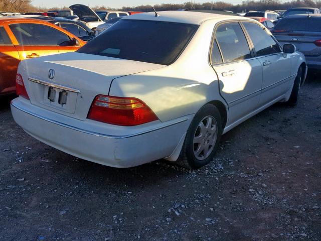 JH4KA96522C010316 - 2002 ACURA 3.5RL WHITE photo 4