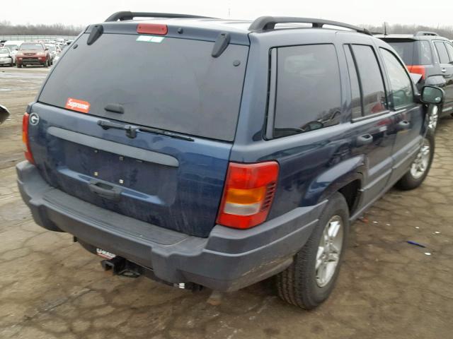 1J4GX48S94C435833 - 2004 JEEP GRAND CHER BLUE photo 4