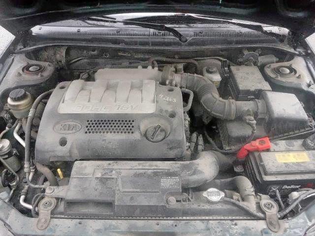 KNAFB121645310806 - 2004 KIA SPECTRA BA GREEN photo 7