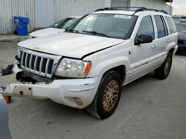 1J8GW58N84C410276 - 2004 JEEP GRAND CHER WHITE photo 2