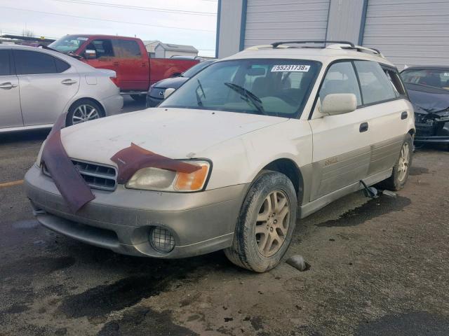 4S3BH665727635511 - 2002 SUBARU LEGACY OUT CREAM photo 2