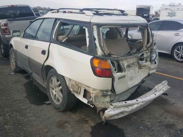 4S3BH665727635511 - 2002 SUBARU LEGACY OUT CREAM photo 3