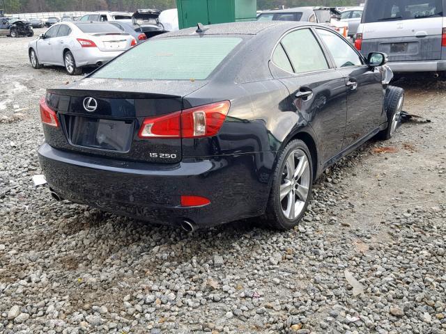 JTHBF5C25B5142625 - 2011 LEXUS IS 250 BLACK photo 4