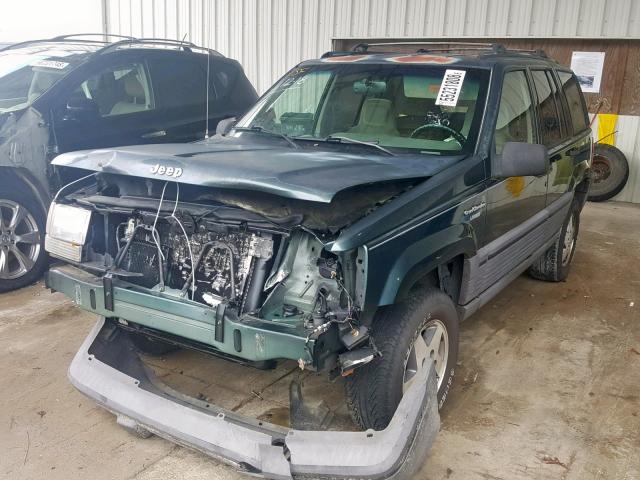 1J4FX58S3RC215807 - 1994 JEEP GRAND CHER GREEN photo 2