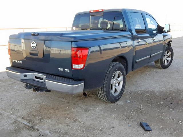 1N6AA07A94N544356 - 2004 NISSAN TITAN XE BLUE photo 4