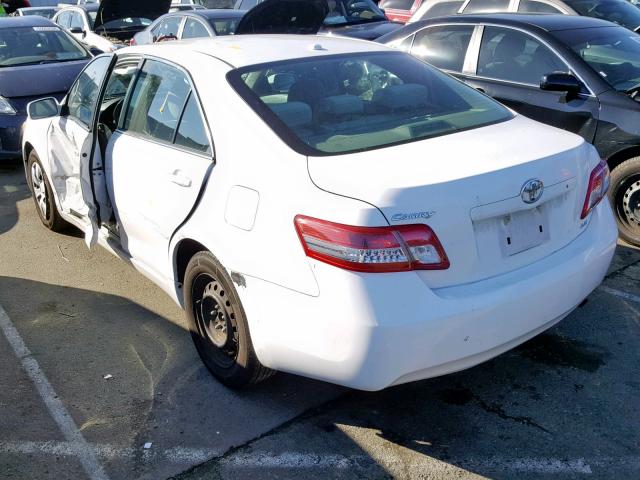 4T4BF3EK4BR218104 - 2011 TOYOTA CAMRY BASE WHITE photo 3