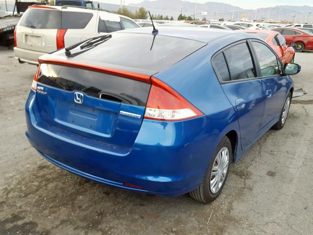 JHMZE2H5XAS001147 - 2010 HONDA INSIGHT LX BLUE photo 4