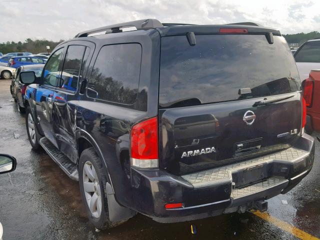 5N1BA08D38N617867 - 2008 NISSAN ARMADA SE BLACK photo 3