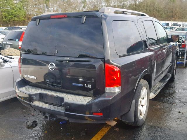 5N1BA08D38N617867 - 2008 NISSAN ARMADA SE BLACK photo 4