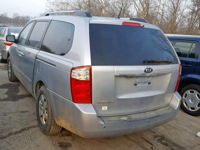 KNDMG4C33A6330854 - 2010 KIA SEDONA LX SILVER photo 3