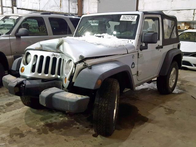 1J4FA24157L151683 - 2007 JEEP WRANGLER X SILVER photo 2