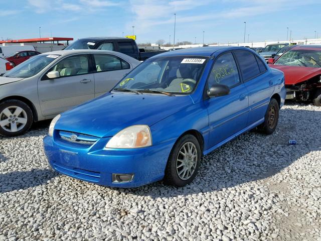 KNADC125136241135 - 2003 KIA RIO BLUE photo 2