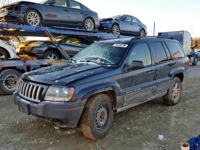 1J4GW48S64C348605 - 2004 JEEP GRAND CHER BLUE photo 2