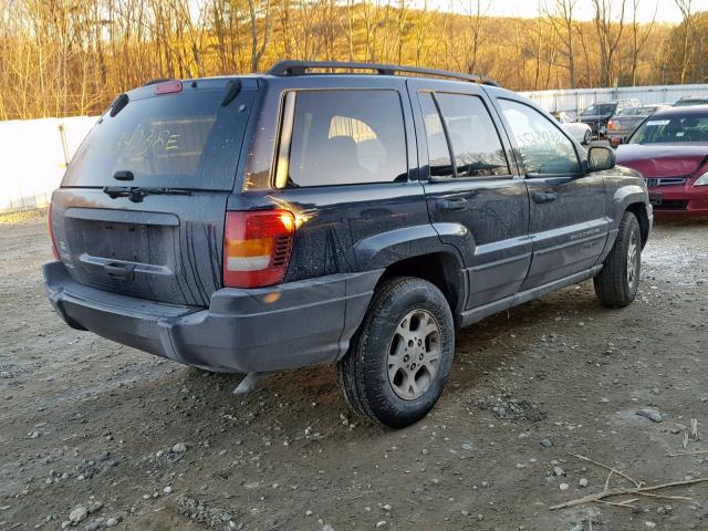 1J4GW48S64C348605 - 2004 JEEP GRAND CHER BLUE photo 4