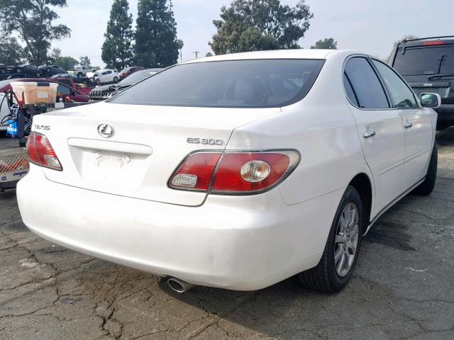 JTHBF30GX30146009 - 2003 LEXUS ES 300 WHITE photo 4