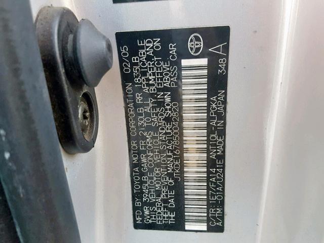 JTKDE167850042820 - 2005 TOYOTA SCION TC Gümüş foto 10