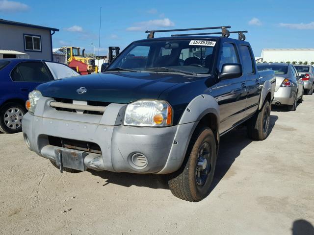 1N6ED27TX1C375994 - 2001 NISSAN FRONTIER C GREEN photo 2