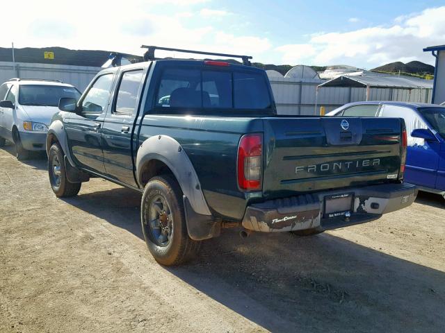 1N6ED27TX1C375994 - 2001 NISSAN FRONTIER C GREEN photo 3