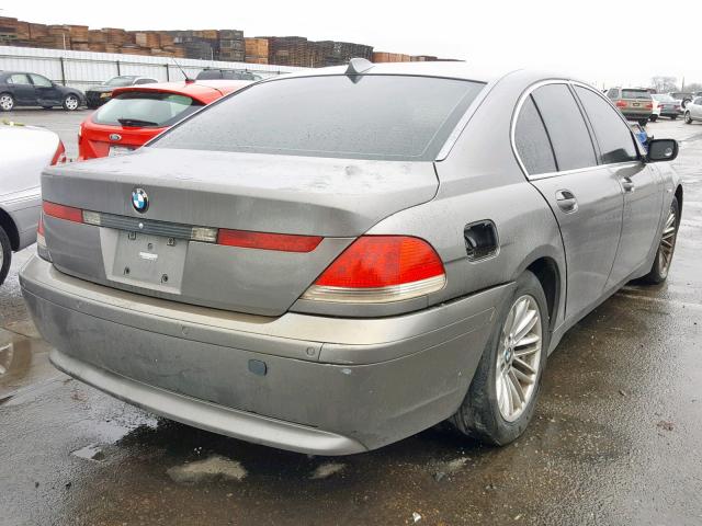 WBAGL63494DP71396 - 2004 BMW 745 I CHARCOAL photo 4