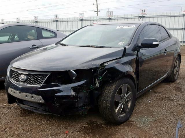 KNAFU6A25A5256427 - 2010 KIA FORTE EX BLACK photo 2