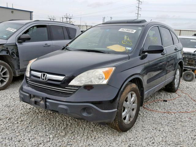 JHLRE38757C045913 - 2007 HONDA CR-V EXL BLACK photo 2