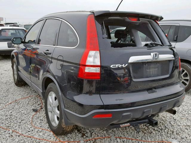 JHLRE38757C045913 - 2007 HONDA CR-V EXL BLACK photo 3