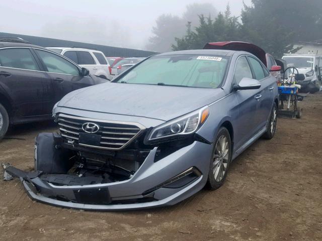 5NPE34AF9FH133987 - 2015 HYUNDAI SONATA SPO SILVER photo 2