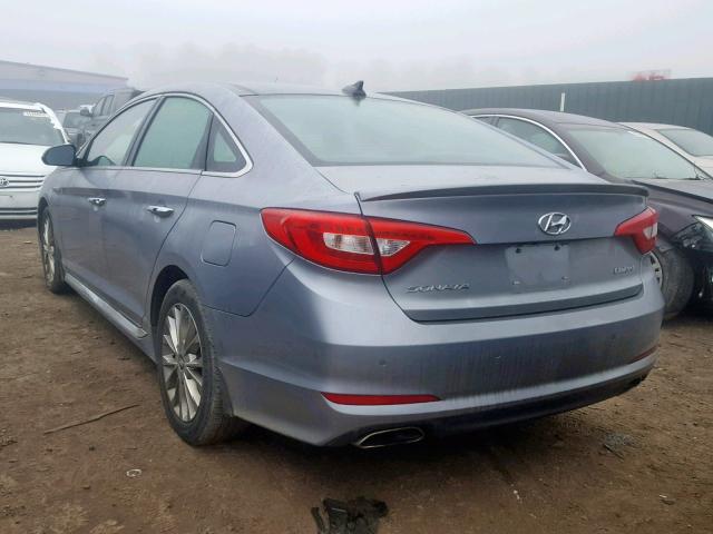 5NPE34AF9FH133987 - 2015 HYUNDAI SONATA SPO SILVER photo 3