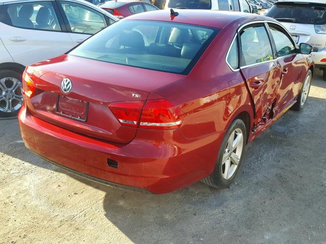 1VWAT7A3XFC106649 - 2015 VOLKSWAGEN PASSAT S RED photo 4