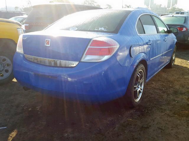 1G8ZS57N88F195462 - 2008 SATURN AURA XE BLUE photo 4