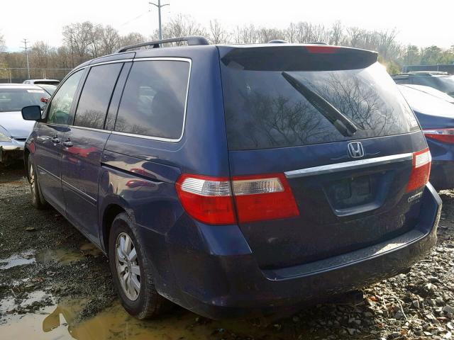 5FNRL38855B098719 - 2005 HONDA ODYSSEY TO BLUE photo 3