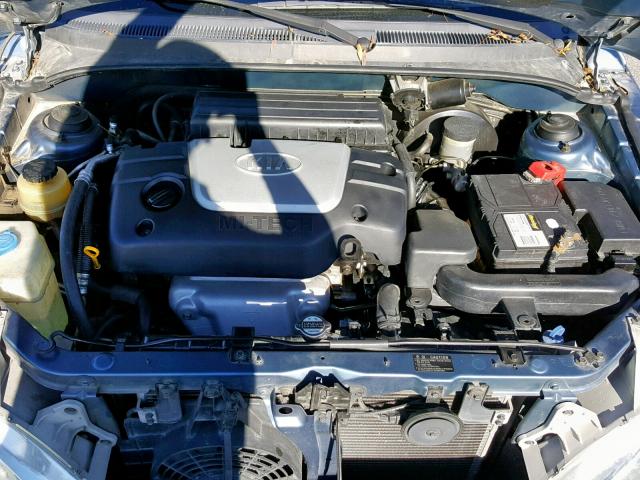 KNADC123016519356 - 2001 KIA RIO BLUE photo 7