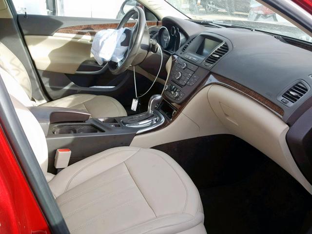 2G4GT5GR4D9134587 - 2013 BUICK REGAL PREM BURGUNDY photo 5