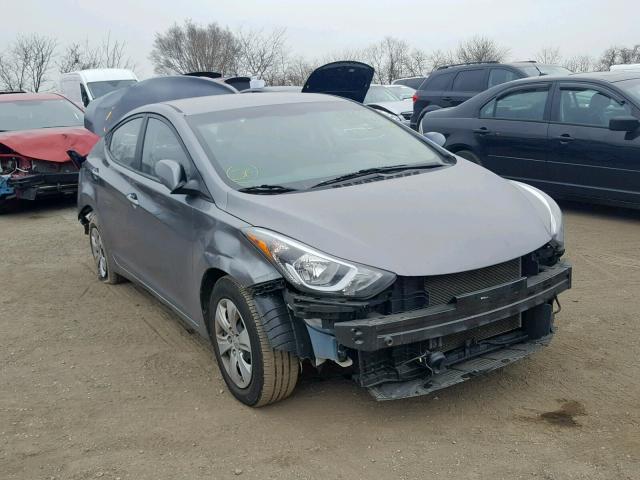 KMHDH4AE5GU619459 - 2016 HYUNDAI ELANTRA SE GRAY photo 1