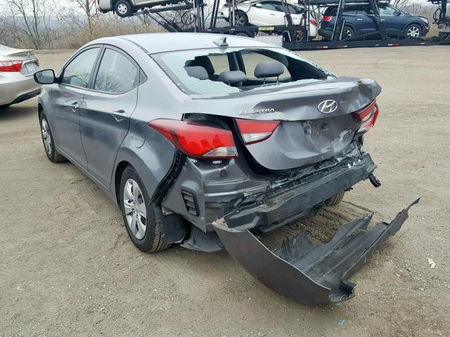 KMHDH4AE5GU619459 - 2016 HYUNDAI ELANTRA SE GRAY photo 3