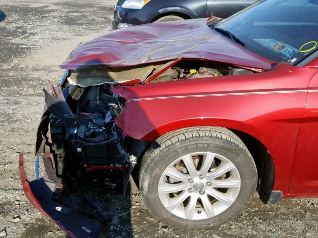 1C3CCBBB3DN583790 - 2013 CHRYSLER 200 TOURIN RED photo 9