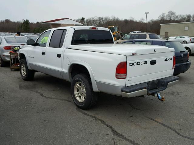 1B7HG48N52S548279 - 2002 DODGE DAKOTA QUA WHITE photo 3