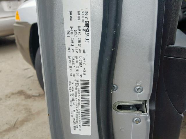 1J4FT47B19D218089 - 2009 JEEP COMPASS SP 银色 照片 10