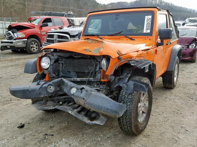 1C4GJWAG1CL194552 - 2012 JEEP WRANGLER S ORANGE photo 2