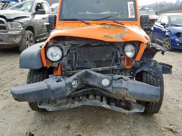 1C4GJWAG1CL194552 - 2012 JEEP WRANGLER S ORANGE photo 9