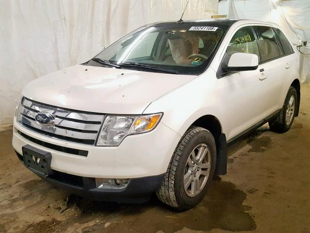 2FMDK48C68BA53681 - 2008 FORD EDGE SEL WHITE photo 2