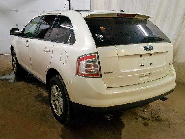 2FMDK48C68BA53681 - 2008 FORD EDGE SEL WHITE photo 3